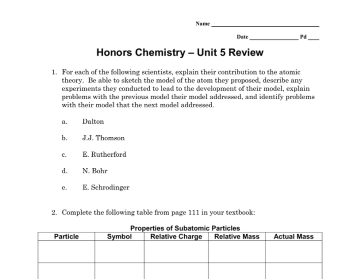 Unit 3 worksheet 2 chemistry answer key