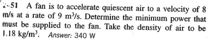 A fan is to accelerate quiescent air