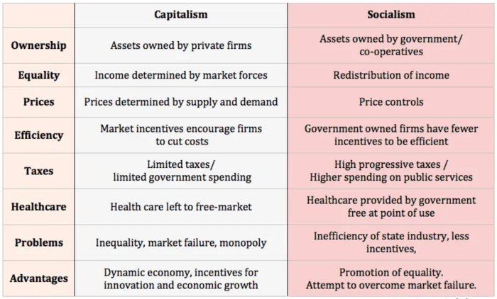 How does modified capitalism differ from pure capitalism