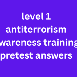 Level 1 antiterrorism awareness training pre test answers